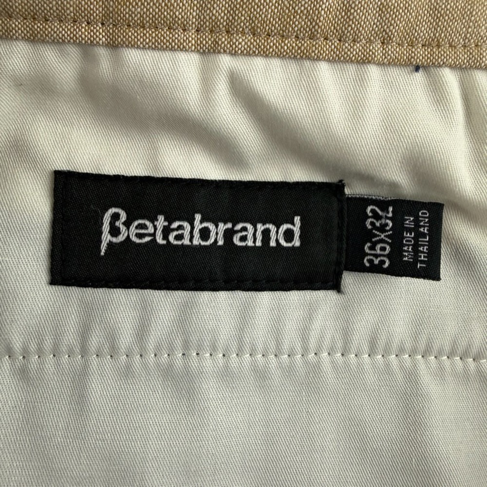 Betabrand Pants Mens 36x32 Blue Hemp Chino Khaki Twill Drawstring - Picture 6 of 13